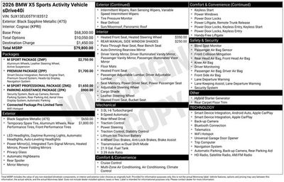 2026 BMW X5 sDrive40i