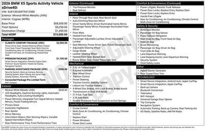 2026 BMW X5 sDrive40i