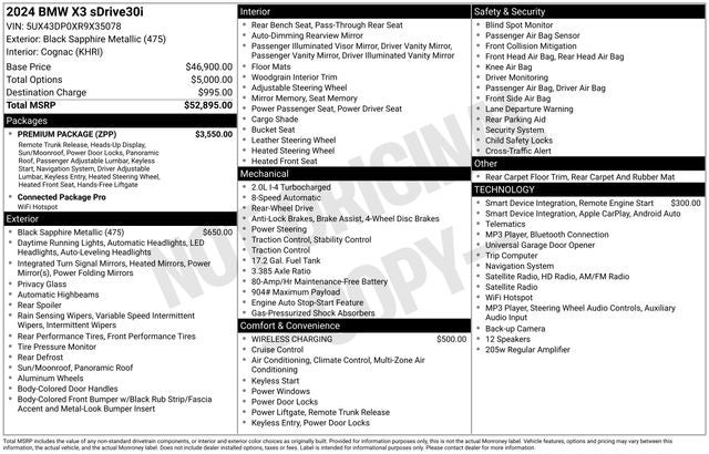 2024 BMW X3 sDrive30i