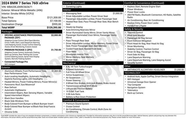 2024 BMW 7 Series 760i xDrive
