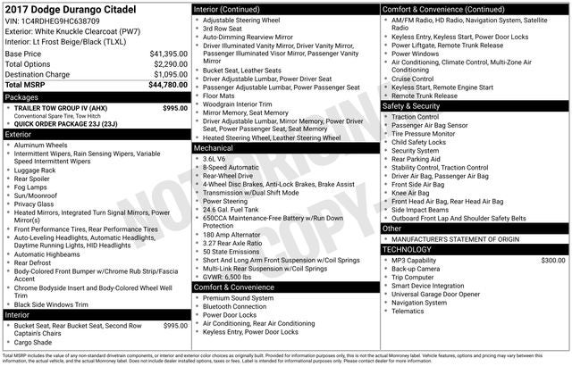 2017 Dodge Durango Citadel