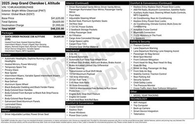 2025 Jeep Grand Cherokee L Altitude