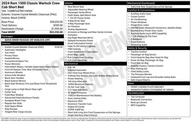 2024 RAM 1500 Classic Warlock