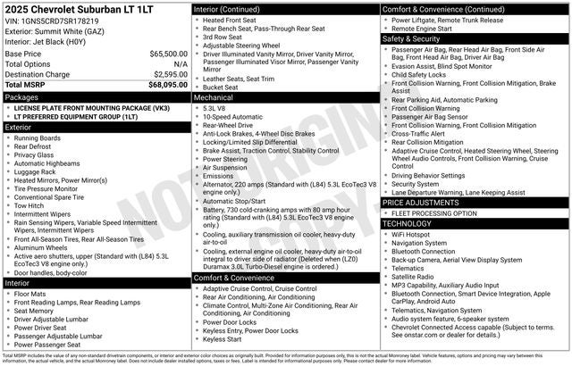 2025 Chevrolet Suburban LT