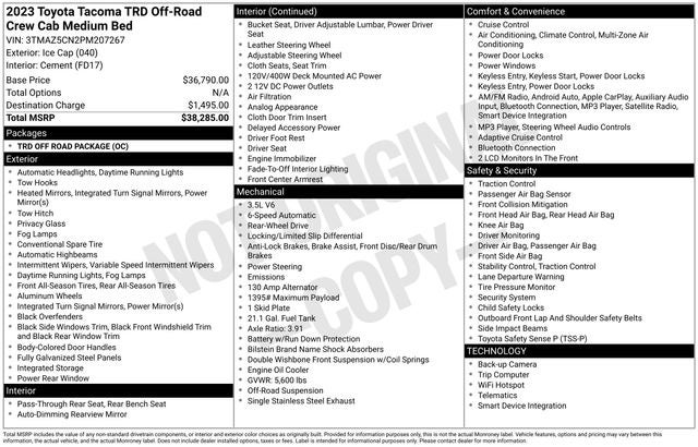 2023 Toyota Tacoma TRD Off-Road V6
