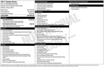 2011 Toyota Venza Base