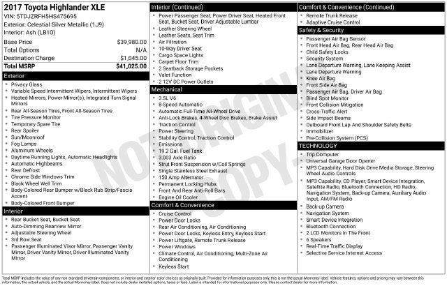 2017 Toyota Highlander XLE